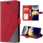 Coque pour Xiaomi Redmi Note 14 Pro 5G (pas pour 4G) Protection Anti-Rayures 360 Degr&eacute; Cuir PU Rouge