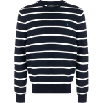 Polo Ralph Lauren Ss23 Triibuline V&auml;ikese Logoga Tr&uuml;kitud &Uuml;mmarguse Kaelusega Huppar Meeste Huppar Must 710899202-001 L black