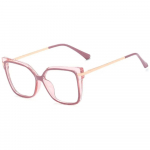 Stiilsed prillid miinus l&uuml;hin&auml;gelikkus Prillid Naised Leopard &Uuml;lem&otilde;&otilde;dulised Ruudukujulised Prilliraamid Metall Arvuti Sinise Valguse Vastased Prillid 0~-6. myopia-350