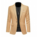 S&uuml;gis Moodne Kerge Luksus Meeste Slim Fit &Uuml;likond Ametlik Peenus Jakk Vabaaja &Auml;ri &Uuml;hev&auml;rviline Rev&auml;&auml;r Pikkade Varrukatega Taskutega &Uuml;likond XXXXXL khaki
