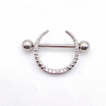 Kuu ja tiib roostevabast terasest lillekujuline nibur&otilde;ngas-piercing 1.6*19*5+5mm