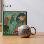 Draakoni muna pott K&auml;sitsi maalitud Paabulind V&auml;ike Teekann Keraamiline Teekann Keetmiseks