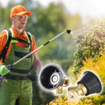 P&otilde;llumajanduslik k&otilde;rgsurve keerispihustusotsik, reguleeritav vee v&auml;ljalaskeotsik must