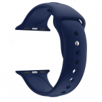 K&auml;ev&otilde;ru &uuml;hilduv Apple Watch 38mm 40mm 41mm Series 8 7 6 5 4 3 2 1 SE - Suurus S - Tume sinine pehme silikoonist asendus k&auml;ev&otilde;ru