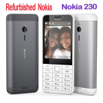 Renoveeritud Nokia Originaal Nokia 230 Dual SIM Mobiiltelefon Kahe SIM-kaardiga No charger valge