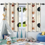 2 tk Boheemlaslik Blackout Kardin Boho Lehed Magamistuba Elutuba Kohvik Kardinad Akna Dekoor Laste Toale Pol&uuml;esterkangas 50x120cm 2pcs gray