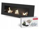 Wall mounted Bioethanol fireplace DELTA3 T&Uuml;V with glazing set