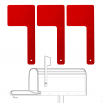 3 Pieces Mailbox Flags for Outgoing Mailboxes Supplies,Decoration Easy to Install Outdoor 9X5CM