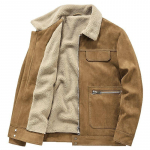 Uus S&uuml;gis- ja Talvine Meeste Mitmetaskuline Meeste Jakk Meeste Suede T&ouml;&ouml;riietus Elastne Pluss Samet Paksendatud Puuvillane Jakk 4XL