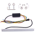 MDLUFY J&auml;rjestikku liikuv LED-teip suunatule jaoks, tagatuli, multifunktsionaalne, 24SMD, voolav, v&auml;rviline, numbrivalgustus 25cm