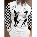 Kevad-s&uuml;gis meeste riided pikkade varrukatega 3D digiprindiga spordipolos&auml;rk Meeste rev&auml;&auml;ridega golfipolos&auml;rk Topid S