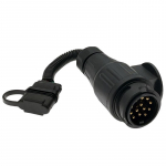 13-pin Euro pistik 4-pin USA pistikupessa haagise adapter must