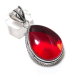 Garnet Gemstone Handmade 925 Sterling Silver Jewelry Pendant 2.01 w4v69