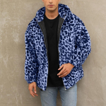 Moodne Uus Soe armastus Talvejakk Meeste mantel naise Kapuutsiga kunstkarusnahk Leopard Vabaaja Kitsas Parka Meeste talvejakk XXL