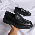 Meeste kleitkingad Nahast Moodkingad Meestele &Auml;ri Formaalne Vabaaja Kingad Slip-on Pulmad Meeste Kingad meeste jalatsid 38 must