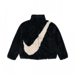 Nike Naiste &Uuml;le suur Swoosh logoga jope (Aasia suuruse m&auml;&auml;ramine) Must Fossil Naiste t&auml;navamood DO3792-010 XS