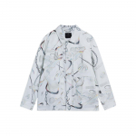 Li-Ning Wade X Glare Artist Kaubam&auml;rgiga Pikkade Varrukatega Tr&uuml;kitud S&auml;rk Meeste Topid Valge Hall AFDS475-2 XL