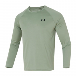 Under Armour V&auml;li Moekas &Uuml;mmarguse Kaelusega Vabaaja Pikkade Varrukatega Raglaan Hingav T-s&auml;rk Meeste Topid Roheline 1327970-504 M