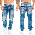 Meeste teksad &uuml;hev&auml;rvilised taskutega venivad denim sirge l&otilde;ikega p&uuml;ksid vabaaja p&uuml;ksid igap&auml;evane t&auml;navamood meeste riided XXXL