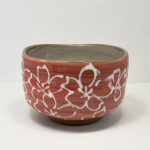 Mino portselanist matcha kauss chawan Mai-zakura Valmistatud Jaapanis M punane