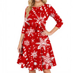 Naiste kokteilikleidid 3/4 varrukaga vintage pulmak&uuml;lalise kleit XL vereoranž