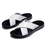 Nahast Sussid Meeste Suvekingad Siseruumides V&auml;ljas Hotell Rannik Slip-On Kingad Lamedad Meestele Suur Suurus 47 38 valge