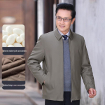 Fengxun Men's Fleece-Lined Padded Winter Jacket 4XL (195)