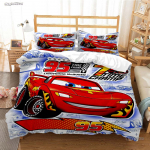 Disney Pixar Mcqueen Auto Aastaringsed Tekikatted Tekid Voodipesukomplektid Pehme Tekikate ja Padjap&uuml;&uuml;rid &Uuml;he-/Kahekohaline/Queen/King EU Twin 135x200cm