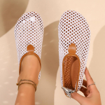 Moodsad vikerkaarev&auml;rvilised pitsheegeldatud mokassiinid Naiste br&auml;ndidisain v&otilde;rk-slip-on tasased kingad Daamide suvised hingavad &otilde;&otilde;nesv&otilde;rgust Zapatos 35 valge