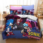 Sonic Kolme Seeria, Kolmeosaline Voodipesu Kodutekstiili Komplekt Twin173cmx218cm
