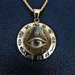 Silmajumala Kaelakee Ripats Amulett Talisman Muistne Egiptus Egiptuse Kaitse J&auml;rgmise Elu Ehted Kingitus Hip Hop Rock Goth Gootiline 1 pc gray