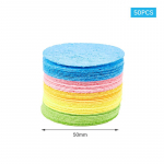 50/100 tk Kokkusurutud Looduslik Tselluloos N&auml;opuhastussvamm Meigieemalduspuuvill N&auml;opesuhari Nahahooldust&ouml;&ouml;riistad