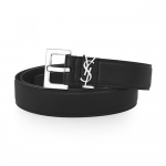 Saint Laurent 634440 Brm0e 1000 Cassandra Monogram Ruudukujuline H&otilde;bedane V&ouml;&ouml; 634440 BRM0E 1000 (95)
