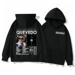 R&auml;ppar QUEVEDO Buenas Noches Merch Hupparid Mehed Naised R&otilde;ivad Mood Hip Hop Pulloverid Kvaliteetne Fliisist Huppariga Dressipluusid M black