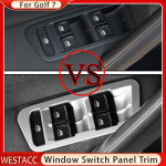 4 tk auto ukse k&auml;etoe aknad t&otilde;stepaneeli katte trimmi kleebised Volkswagen VW Golf 7 MK7 7.5 MK7.5 2013 - LHD jaoks steel style