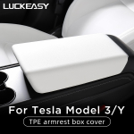 LUCKEASY Auto TPE k&auml;etoe kasti kate Keskjuhtimispuldi k&auml;etoe kaitsepadi Siseaksessuaarid Tesla Model3 ModelY jaoks M3Y-GA111LBLACK
