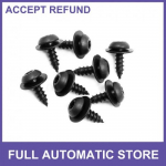 8pcs 62 x 24mm Stainless Steel Fender Bumper Frame License Plate Screws Black