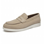 Moodsad Uued Meeste Terava Otsaga Suede Nahast Slip-On &Auml;riKorterid Kingad Meessoost Disainer Penny Loaferid Homecoming Pulmakleit Jalatsid 40 beež