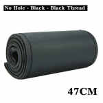Auto Veoauto Buss L&auml;bim&otilde;&otilde;t 42/45/47/50CM Roolikate Kvaliteetne Mikrokiudnahk N&otilde;ela ja Niidiga Libisemisvastane Autotarvikud A-47CM-Black Thread