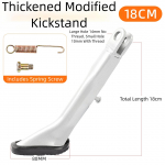18 cm Heavy Duty Side Stand for Motorcycle and For Electric Bike with Reinforced Design and Pre Drilled Holes for Easy Setup 18CM