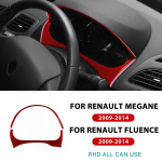 Real Soft Carbon Fiber lnstrument Sticker For Renault Fluence Megane RS 2009 2010 2011 2012 2013 2014 2015 LHD RHD Accessories For RHD Red Carbon