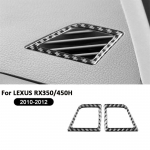 2PCS Carbon Fiber Car trument Left Right Air Outlet Vent Frame Decoration Interior Sticker For LEXUS RX350 RX450H 2010-2012 must