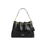 COACH EVELYN 34 tepitud detailiga veisenahast pr&uuml;gikoti stiilis messenger kott suur naiste must Gift Box Set (Basic Set+Black Counter Gift Box) must