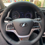 Hand Stitched black Leather non-slip Car Steering Wheel Cover for Hyundai Elantra 4 2016 2017 Solaris 2017 Accent 2018 style 1