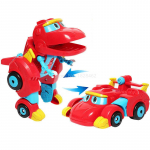 Suur Gogo Dino ABS Deformatsioonauto/Lennuk Heliga Tegevuskujud REX/PING/TOMO Muunduv dinosaurusm&auml;nguasjad lastele