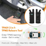 TPMS Relearn Tool Plus digitaalne rehvir&otilde;hum&otilde;&otilde;tur 150 PSI 2-&uuml;hes TPMS One Size must