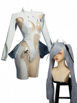 Miccostumes T&auml;iskasvanute vormiriietus Pikkade varrukatega body ja trikoo Cosplay kost&uuml;&uuml;m avatud rinnaga ning Moe &uuml;la- ja alaosaga, ideaalne maskeraadideks ja