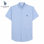 USA. POLO ASSN. Meeste l&uuml;hikeste varrukatega puuvillane Oxford-s&auml;rk XL helesinine v&auml;rv