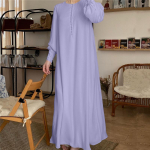 Moslemi naised pehme &scaron;ifoonist pikk seelik &uuml;hev&auml;rviline maxi kleit Baju Raya Jubah Muslimah kaftan pikak&auml;eline kleit XXL