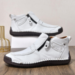 S&uuml;gisesed K&auml;sit&ouml;&ouml;nahast Meeste Saapad V&auml;lisdisainiga Tennised Meeste Mokassiinid Vabaaja Nahast Kingad Meeste Ankle Boots Meeste T&otilde;mblukuga Saapad 38